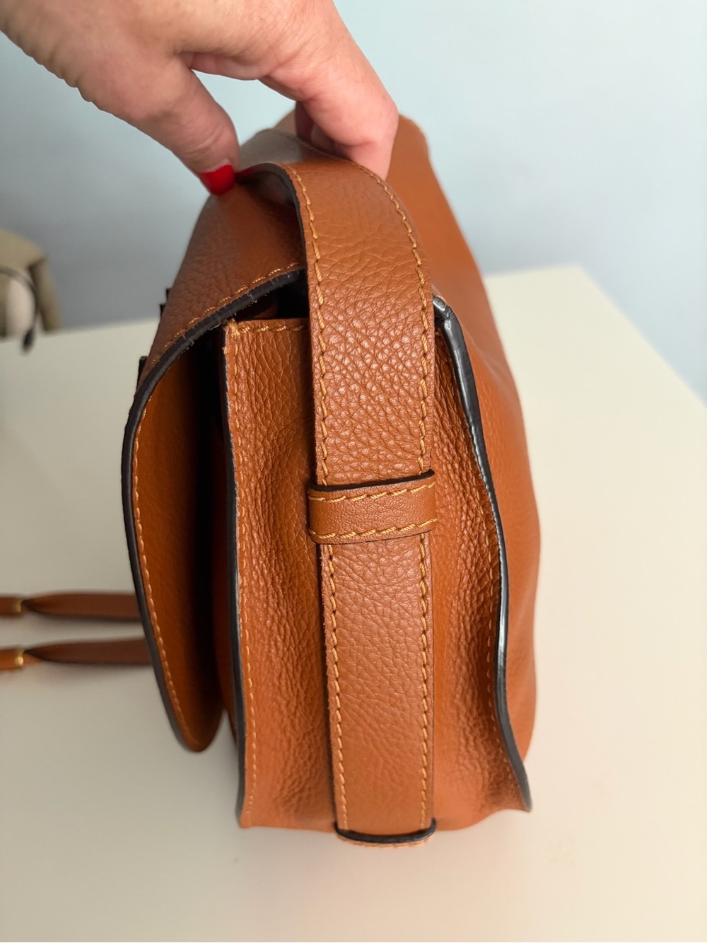 Chloe Brown Leather Saddle Crossbody Bag - Picture 7 of 11